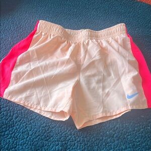 Nike DRI-FIT  GIRLS  SHORTS Pink and peach SIZE LARGE EUC!
